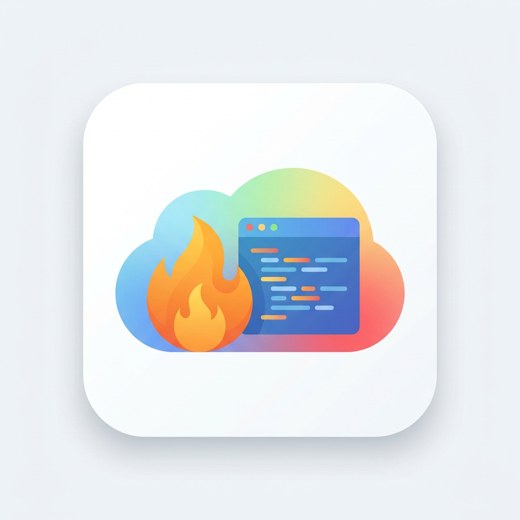 האייקון של Firebase Studio, סביבת פיתוח בענן מבוססת AI