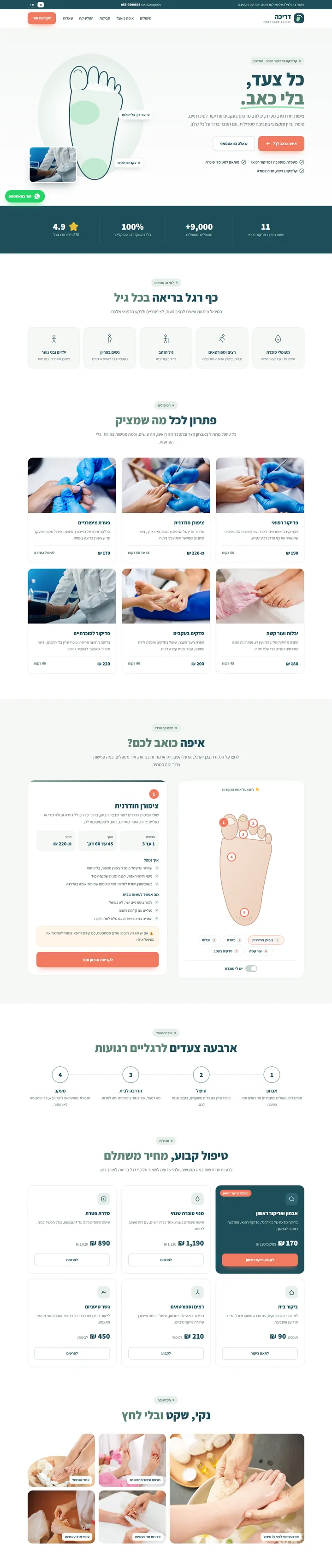 סקיצה לדוגמה של באלי דיגיטל לתחום מניקור ופדיקור: דריכה