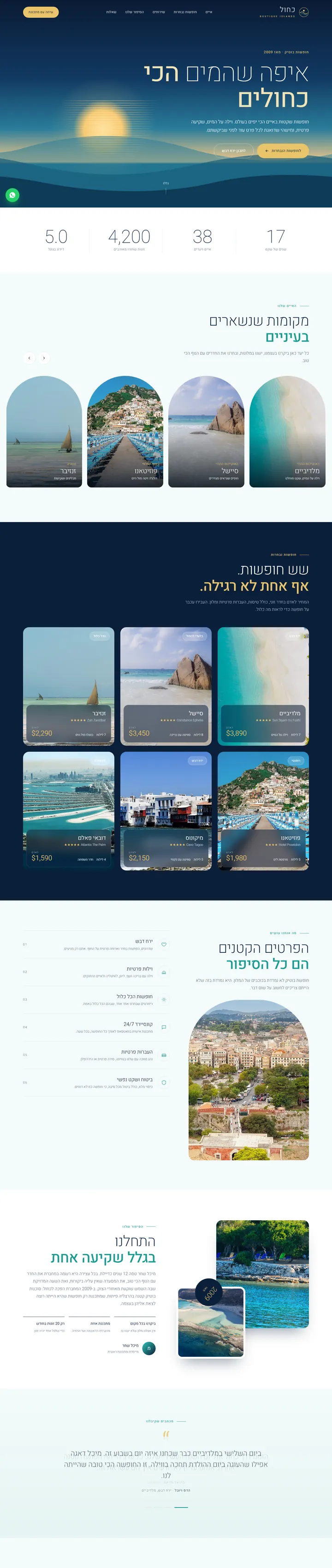 סקיצה לדוגמה של באלי דיגיטל לתחום תיירות: כחול