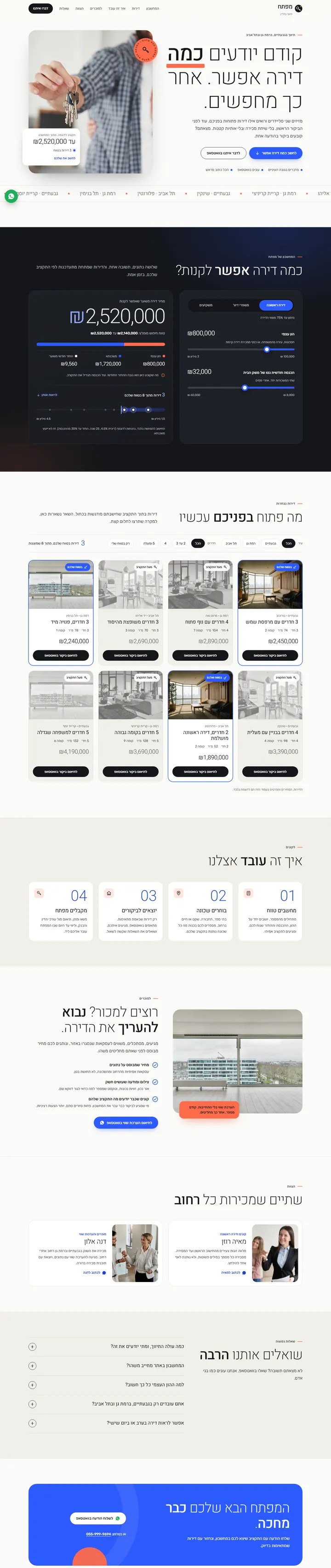סקיצה לדוגמה של באלי דיגיטל לתחום נדל״ן: מפתח
