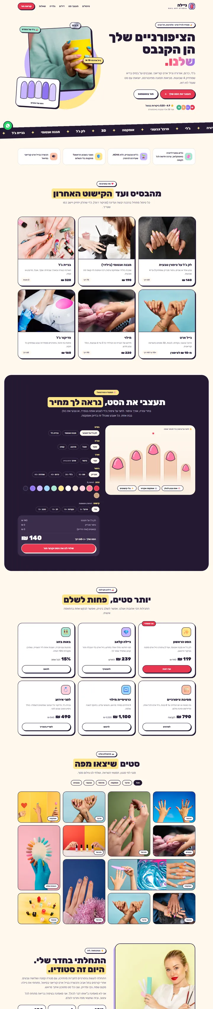 סקיצה לדוגמה של באלי דיגיטל לתחום מניקור ופדיקור: ניילה