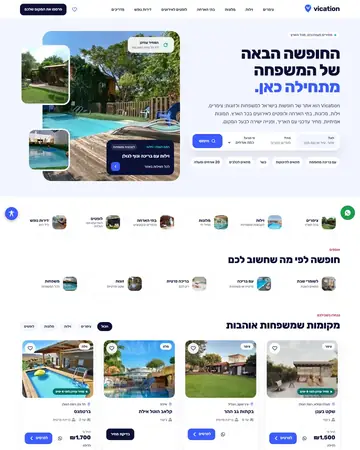 צילום מסך של האתר Vication