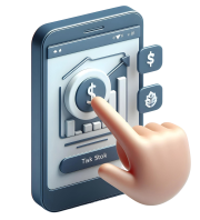 3d-flat-icon-human-finger-swiping-investment-app-concept