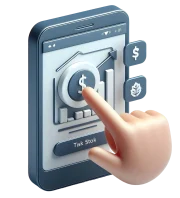 3d-flat-icon-human-finger-swiping-investment-app-concept